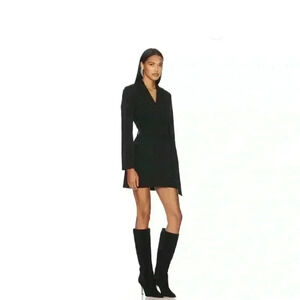 Remi x Revolver Black Blazer Dress with Waist Belt | Size XS